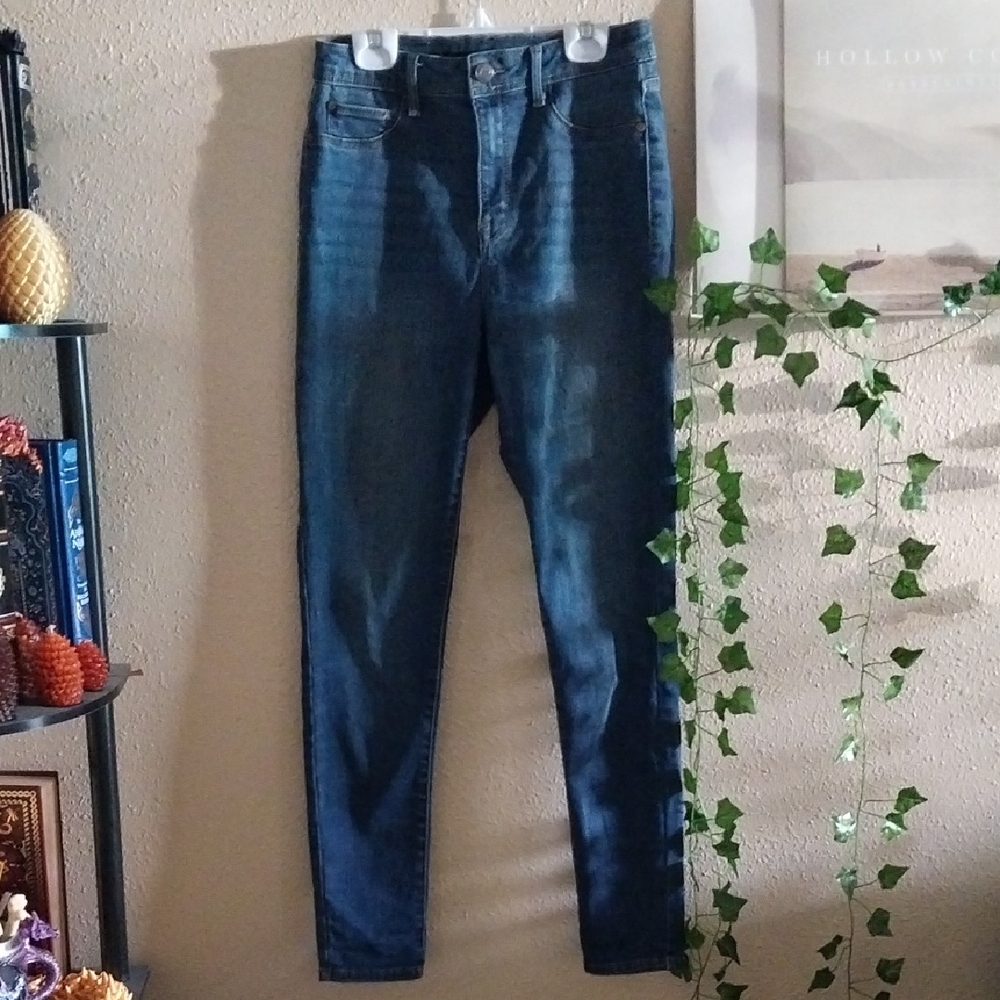 Women's KNZY Blue Stretchy Skinny Jeggings - Size W25 R